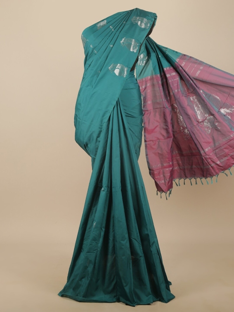 

Pothys Blue & Magenta Woven Design Zari Art Silk Saree
