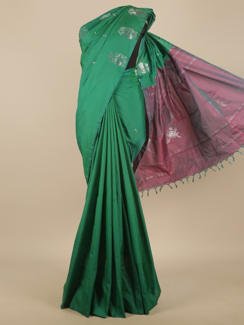 

Pothys Green & Pink Ethnic Motifs Zari Art Silk Saree