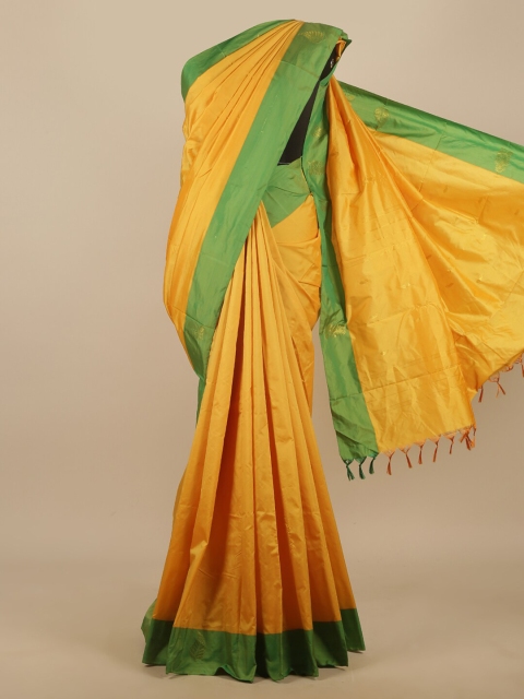 

Pothys Yellow & Green Art Silk Saree