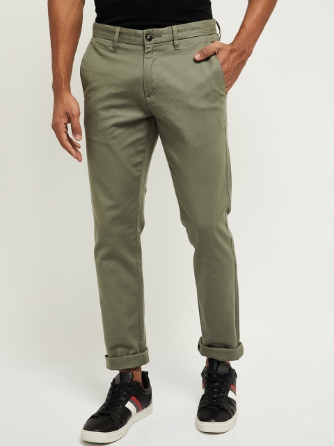 

max Men Green Chinos Trousers