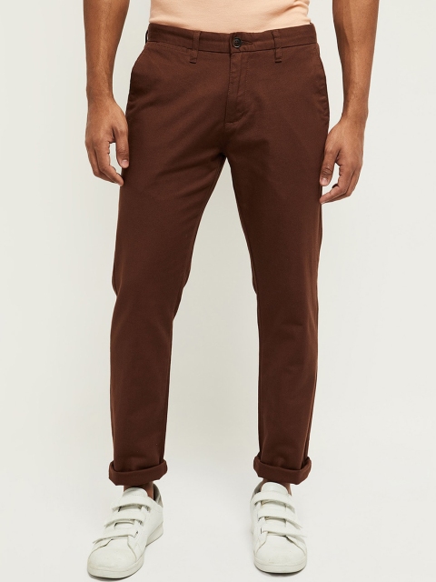 

max Men Brown Chinos Trousers