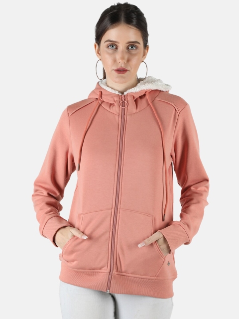 

Monte Carlo Women Peach Hooded Sweatshirt