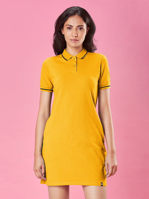 

The Souled Store Yellow T-shirt Dress