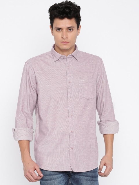 

ColorPlus Men Lavender Tailored Fit Corduory Shirt