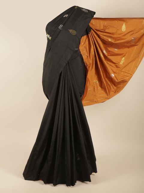 

Pothys Black & Gold Woven Design Art Silk Saree