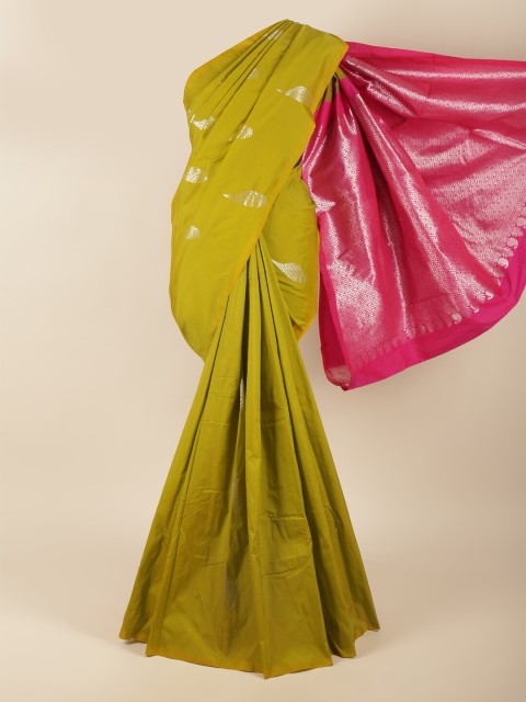 

Pothys Green & Pink Woven Design Zari Art Silk Saree