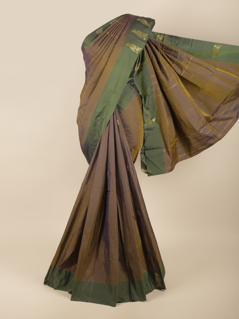 

Pothys Green & Gold-Toned Woven Design Zari Art Silk Saree