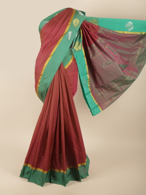 

Pothys Maroon & Green Woven Design Zari Art Silk Saree