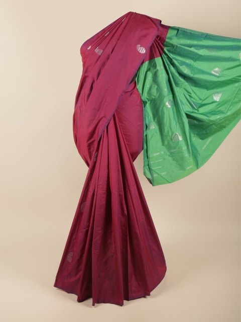 

Pothys Purple & Green Woven Design Zari Art Silk Saree