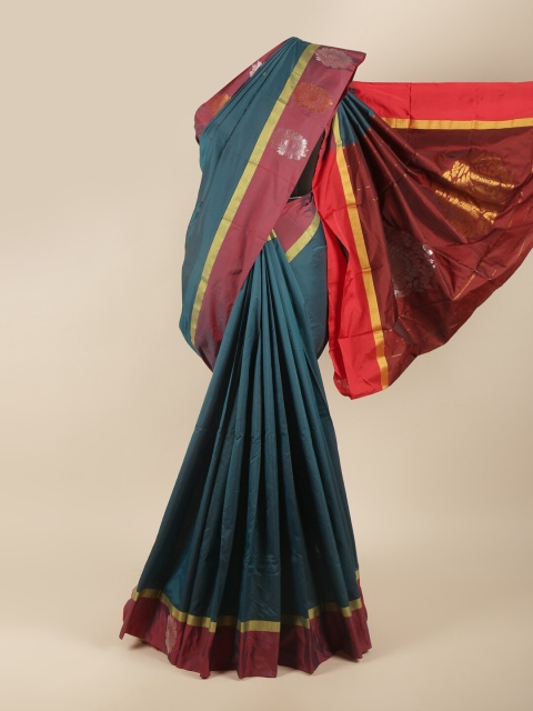

Pothys Green & Maroon Woven Design Zari Art Silk Saree