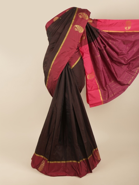 

Pothys Brown & Maroon Woven Design Zari Art Silk Saree