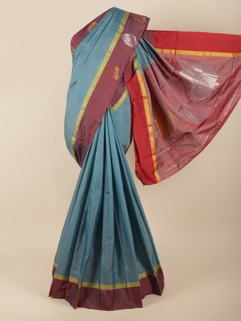 

Pothys Blue & Maroon Woven Design Zari Art Silk Saree
