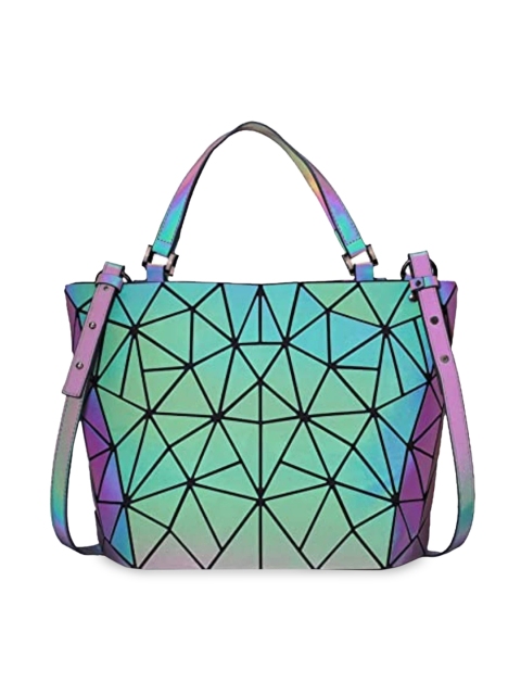 

FabSeasons Multicoloured Textured Luminous Structured Handheld Bag, Multi