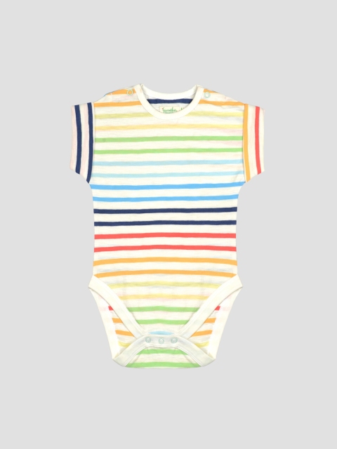 

Greendeer Kids Multi Striped Cotton Anti-Microbial Bodysuits