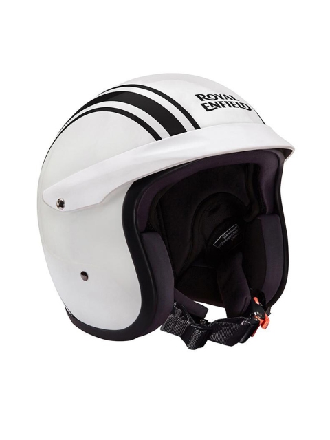 

Royal Enfield Unisex White & Black Open Face Peak Helmet