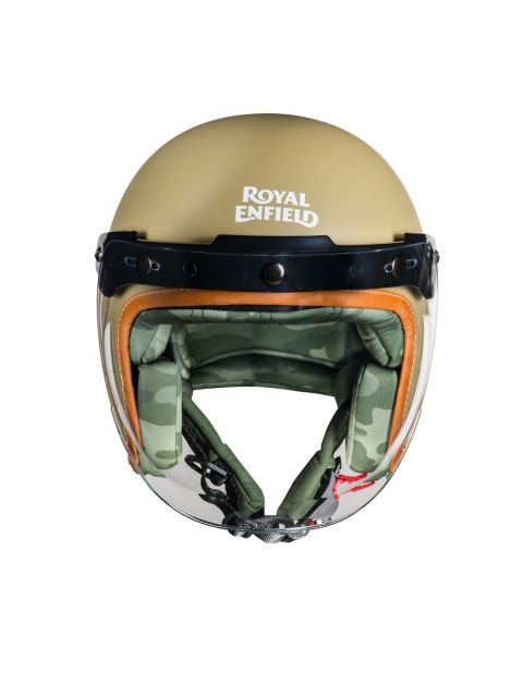 

Royal Enfield Brown Solid Open Face Helmet