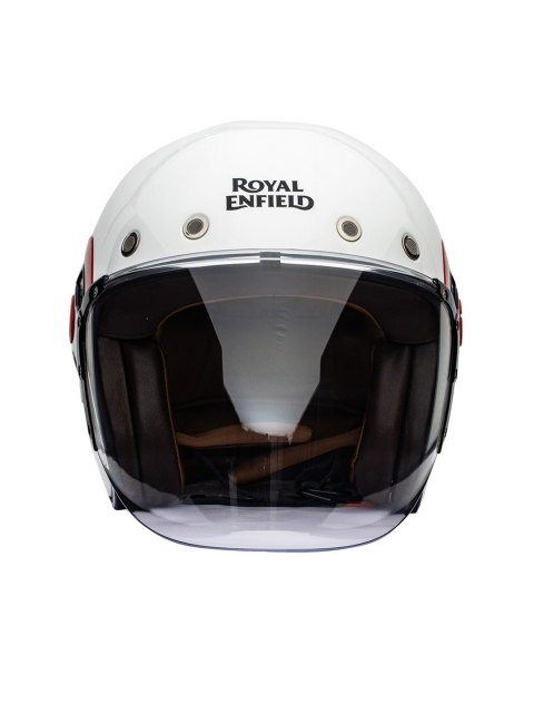 

Royal Enfield Unisex White Solid Open Face Helmet