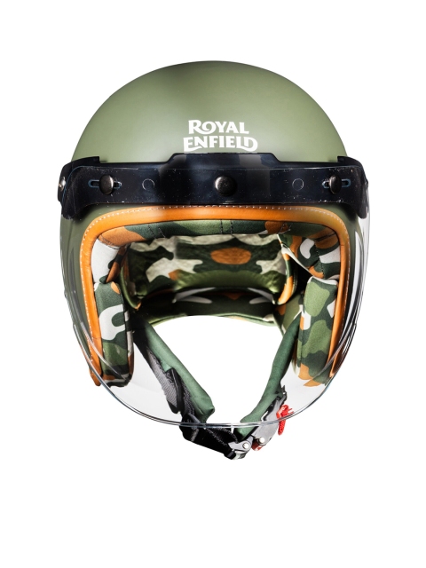 

Royal Enfield Unisex Green Classic Camoflague Printed Helmet