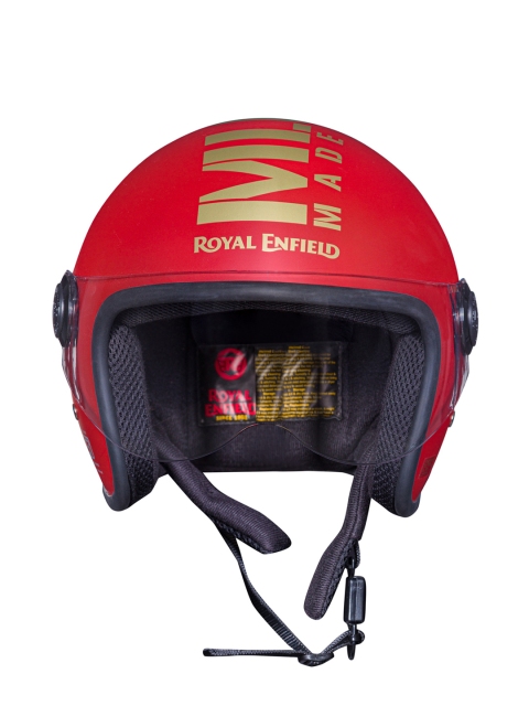 

Royal Enfield Maroon Solid Open Face Helmet