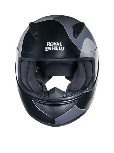 

Royal Enfield Grey Solid Full Face Helmet