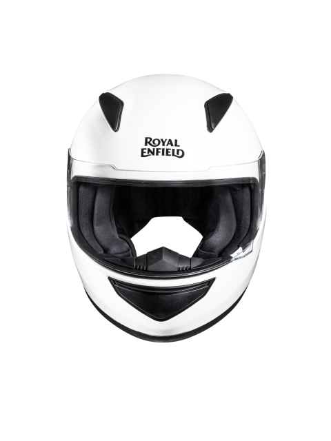 

Royal Enfield White Solid Full Face Helmet
