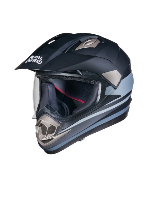 

Royal Enfield Black Solid Full Face Helmet