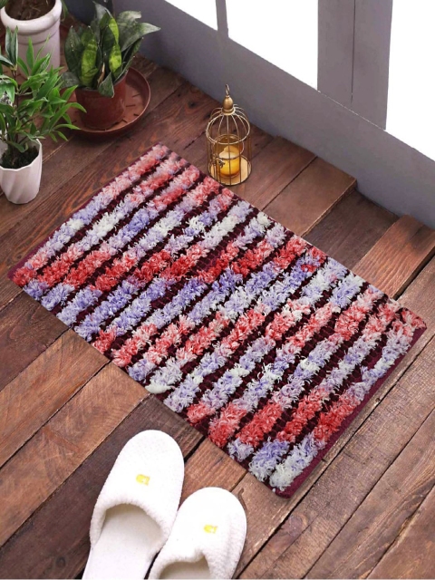 

TEX N CRAFT Purple & Orange Patterned Doormat