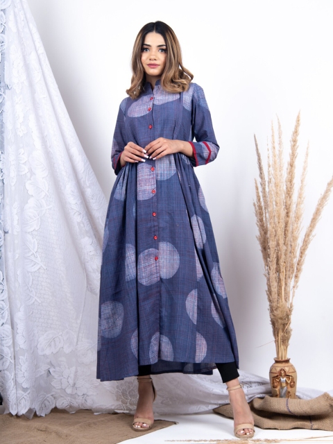 

Tistabene Women Blue Geometric Printed Kurta