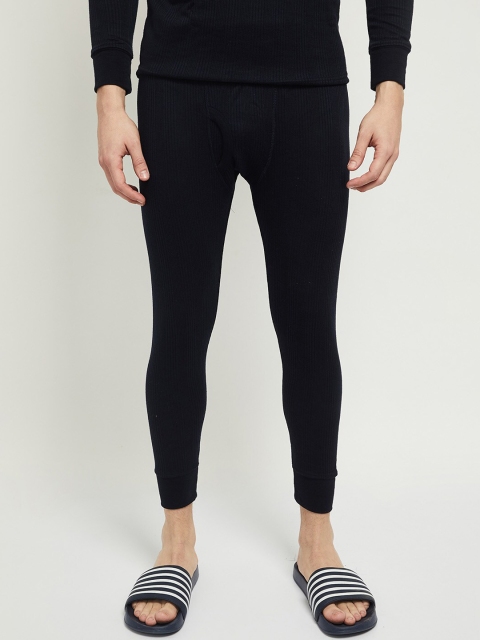 

max Men Navy Blue Solid Lounge Pant