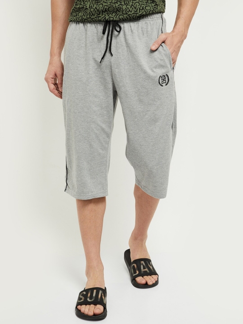 

max Men Grey Melange Lounge Shorts