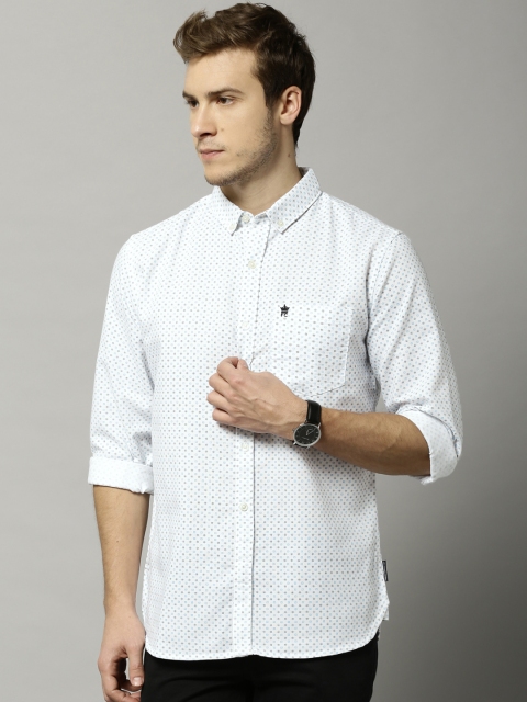 

French Connection Men White Printed Casual Shirt