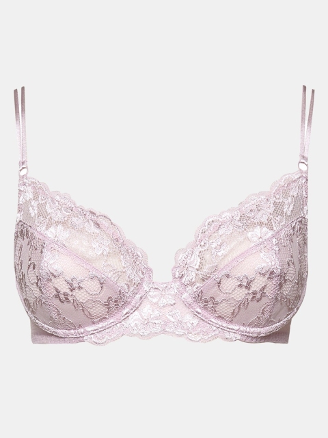 

YAMAMAY Purple Floral Underwired Heavily Padded Bra