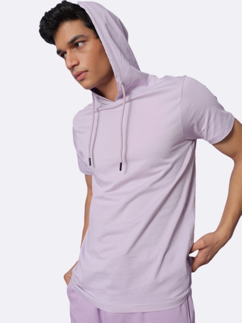 

Bewakoof Men Purple Hooded Sweatshirt