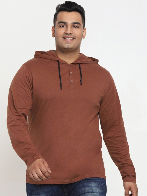 

Bewakoof Men Brown Hooded Sweatshirt