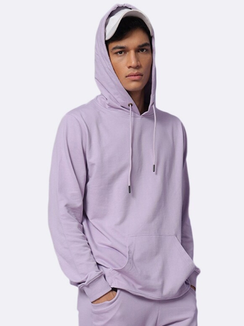 

Bewakoof Men Purple Hooded Sweatshirt