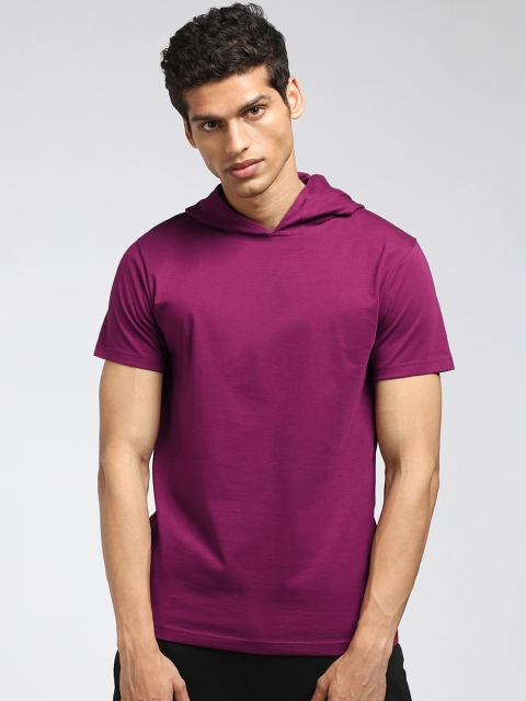 

Bewakoof Men Purple Hooded Sweatshirt