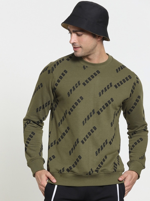 

Bewakoof Men Green Printed Sweatshirt