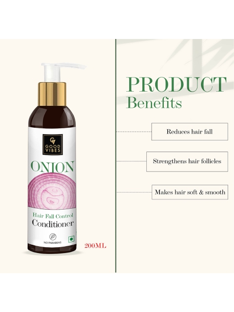 

Good Vibes Onion Hair Fall Control Conditioner - 200 ml, White