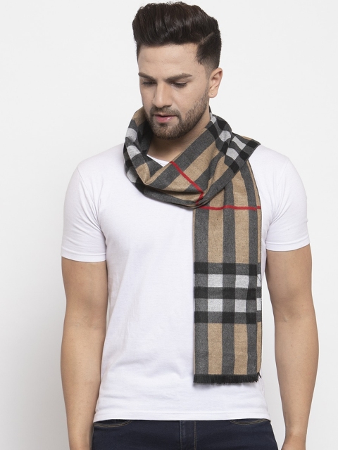 

MAXENCE Men Grey Geometric Muffler