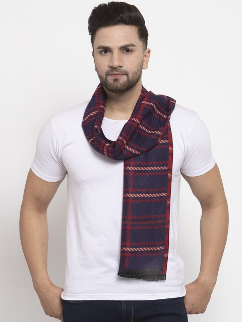 

MAXENCE Men Blue & Red Geometric Print Muffler
