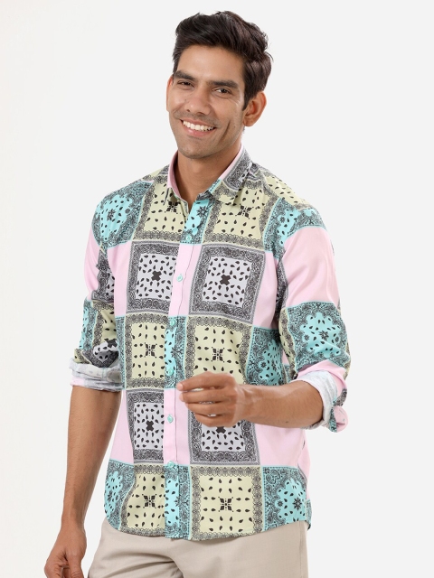 

Tistabene Men Pink Comfort Printed Casual Shirt