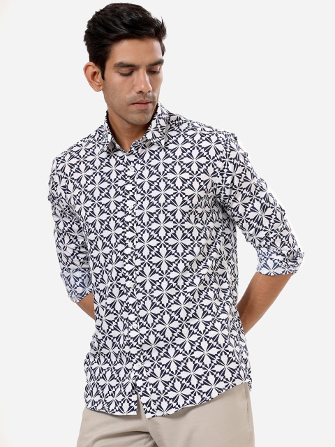 

Tistabene Men Blue Comfort Floral Printed Party Shirt