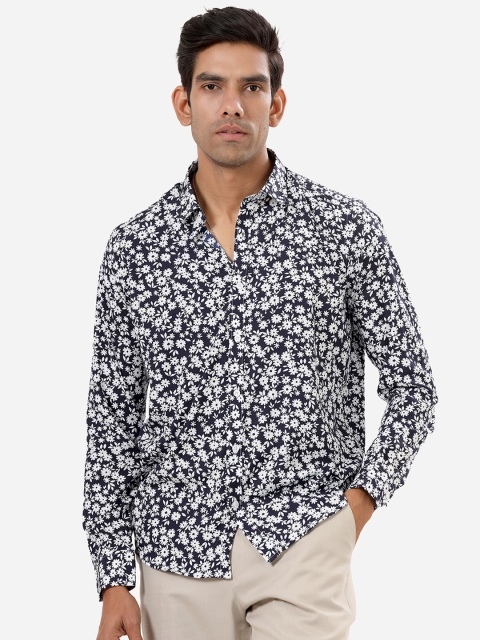 

Tistabene Men Blue Comfort Floral Printed Party Shirt