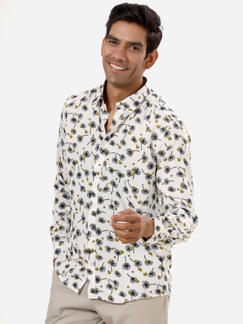 

Tistabene Men White Comfort Printed Party Shirt