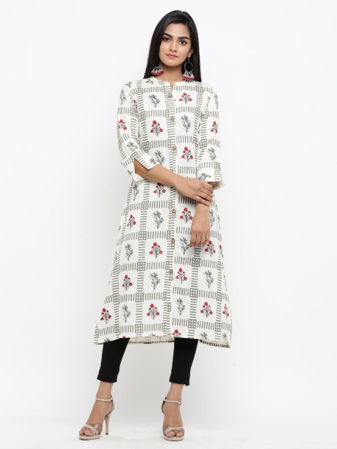 

Tistabene Women White Printed Kurta