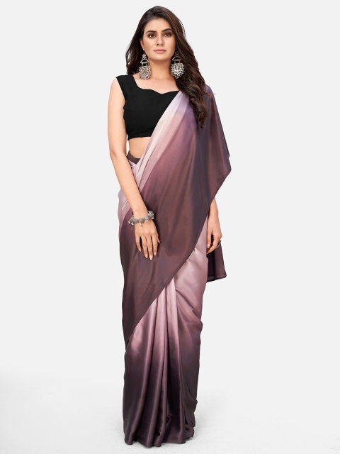 

SHOPGARB Mauve Colourblocked Satin Saree