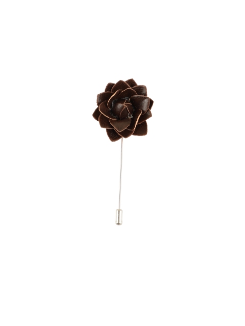 

Alvaro Castagnino Men Brown Floral-Shaped Lapel Pin