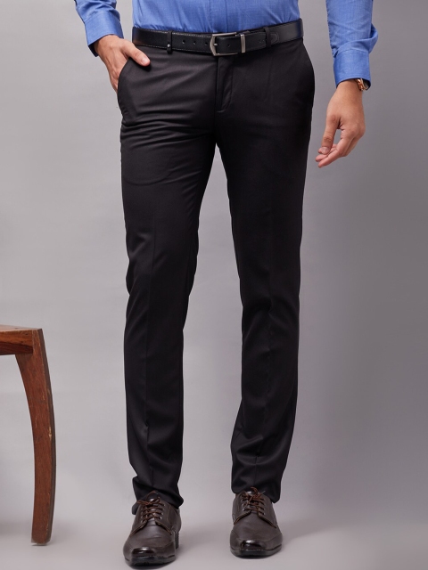 

Oxemberg Men Black Slim Fit Trousers