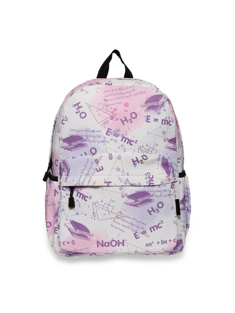 

SATCHEL Women White Printed Backpack