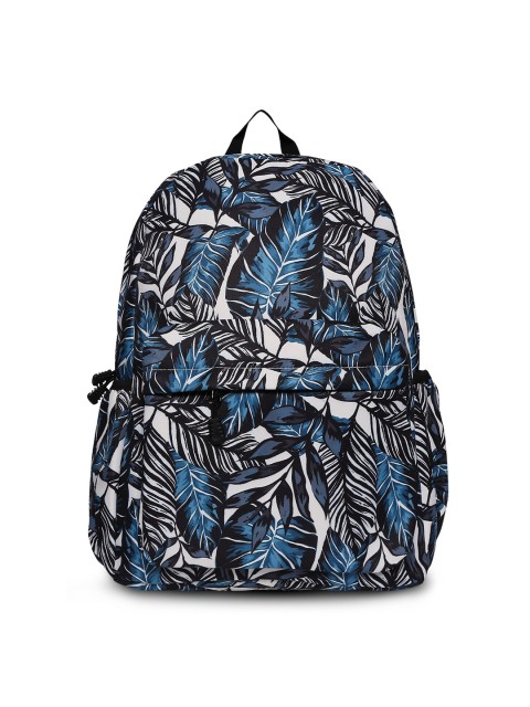 

SATCHEL Women Blue & Black Graphic Backpack
